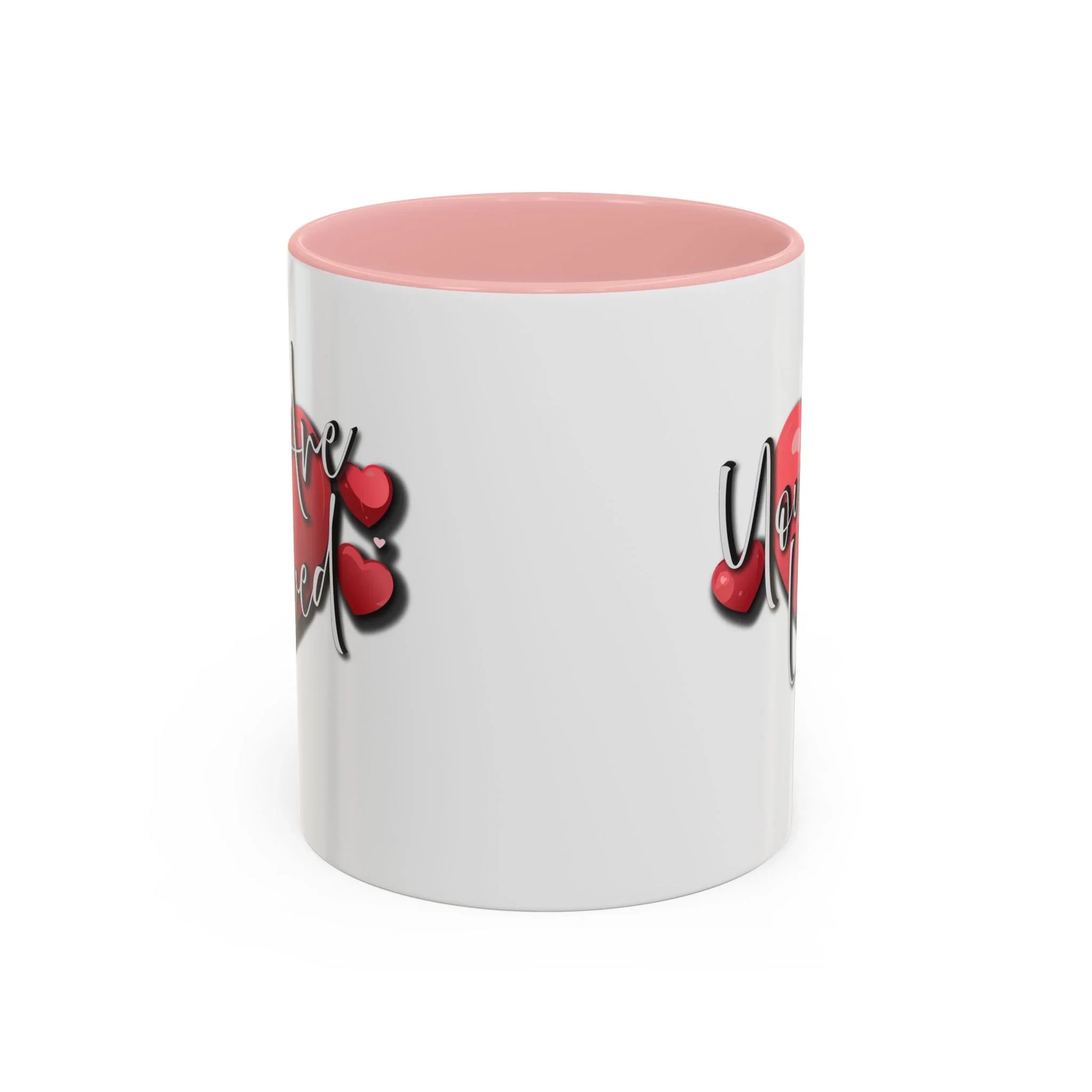 Heartfelt Accent Coffee Mug - You Are Loved Positive Affirmation - Affirmations and Gratitudes 