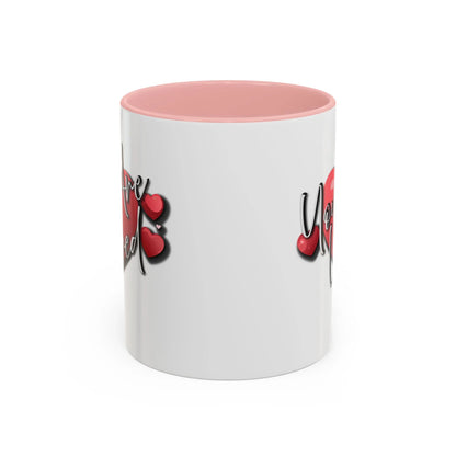Heartfelt Accent Coffee Mug - You Are Loved Positive Affirmation - Affirmations and Gratitudes 