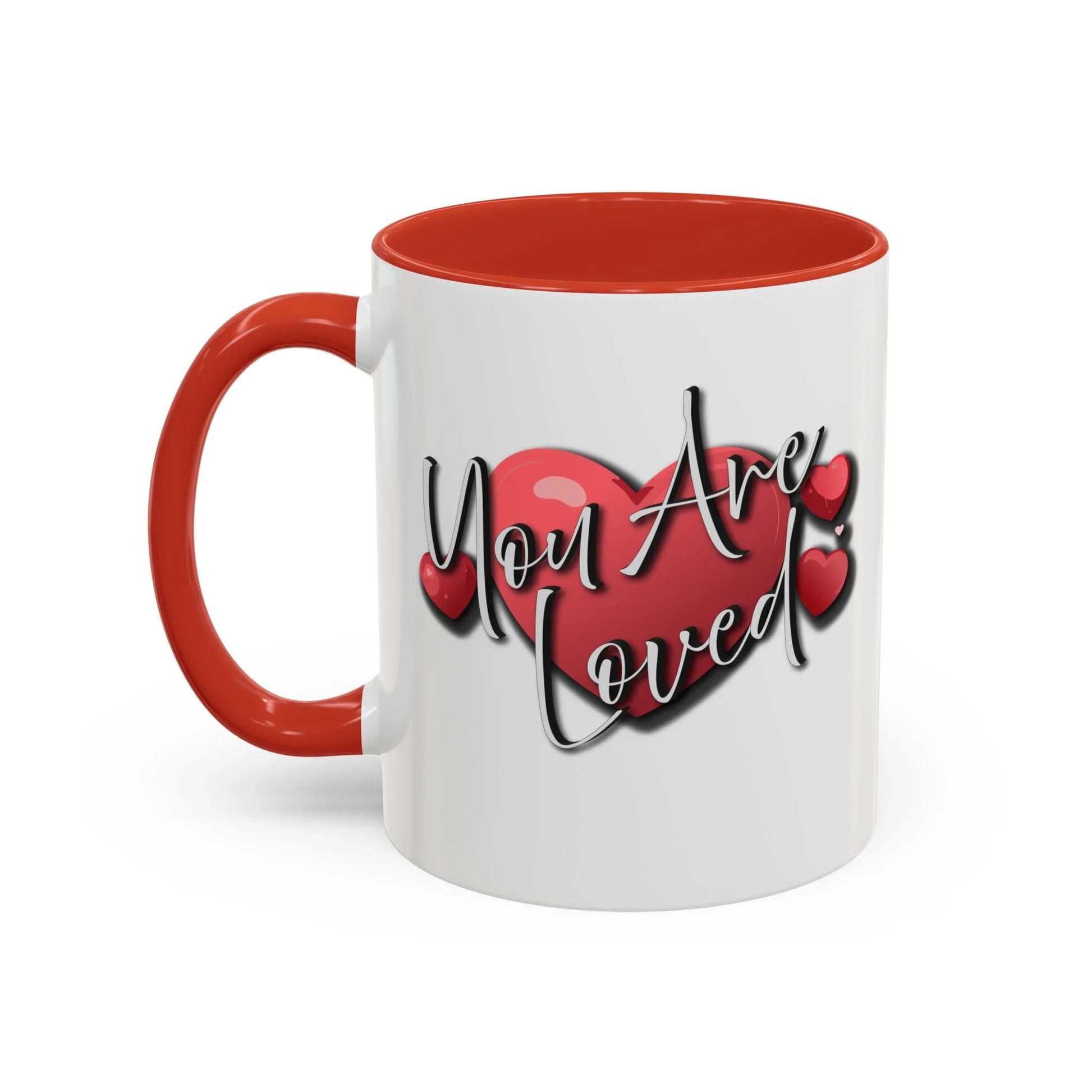 Heartfelt Accent Coffee Mug - You Are Loved Positive Affirmation - Affirmations and Gratitudes 