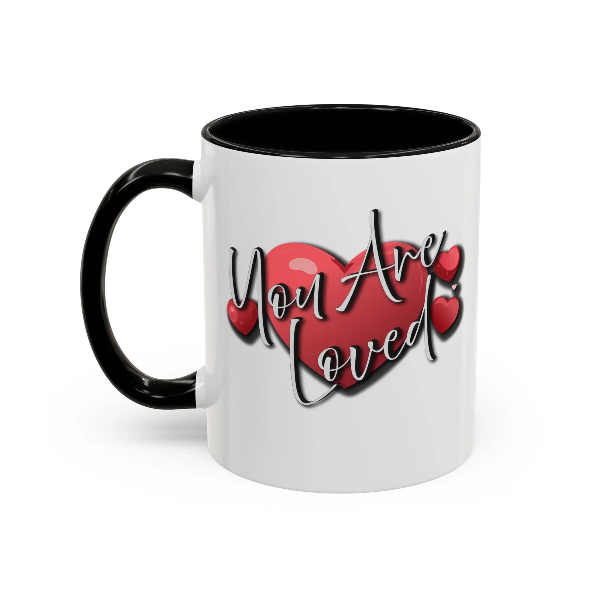 Heartfelt Accent Coffee Mug - You Are Loved Positive Affirmation - Affirmations and Gratitudes 