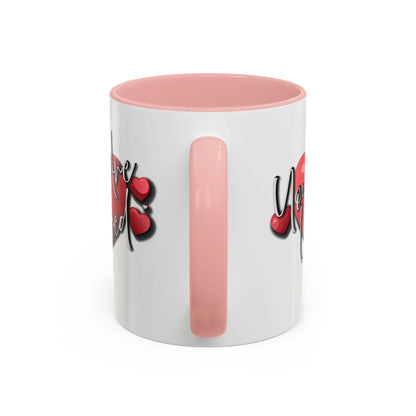 Heartfelt Accent Coffee Mug - You Are Loved Positive Affirmation - Affirmations and Gratitudes 